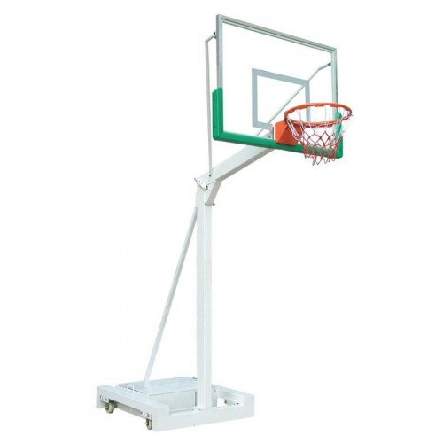 Basketball system portable set with tempered glass backboards
