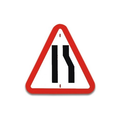 Traffic panel- Road Narrows