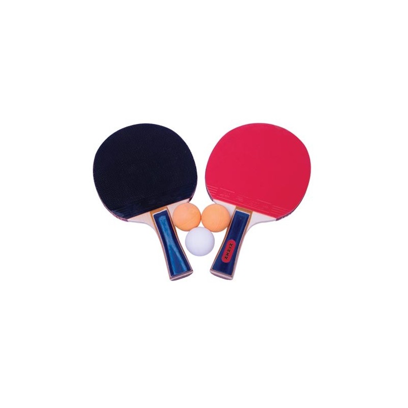 Set 2 raquetas tenis de Mesa M1002 1 estrella + 3 Pelotas Iniciación.