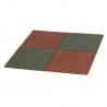 Rubber Floor Tiles Set of 4 Tiles 50 x 50 x 2,5 cm