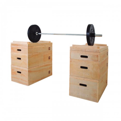 Wooden boxes for weightlifting workouts (Set of 2)