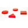Set of square, triangle, circle and hexagon cushions