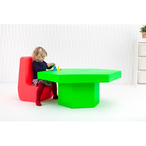Hexagonal table with stand 100x100x45cm