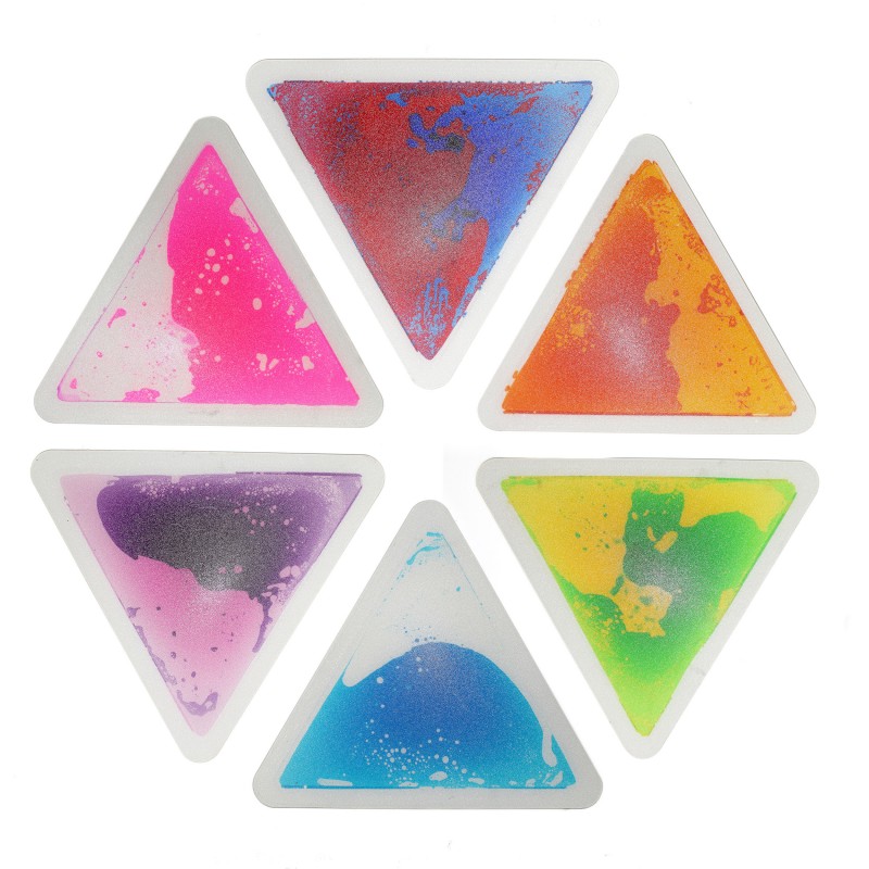 Suelo Sensorial Líquido Puzzle Hexágono, 6 Piezas de 33 x 33cm.