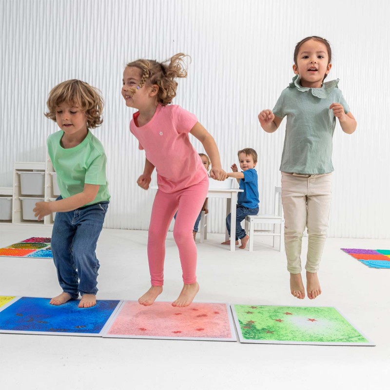 Suelo Sensorial Acuáticos Reflectivas UV – Pack de 4