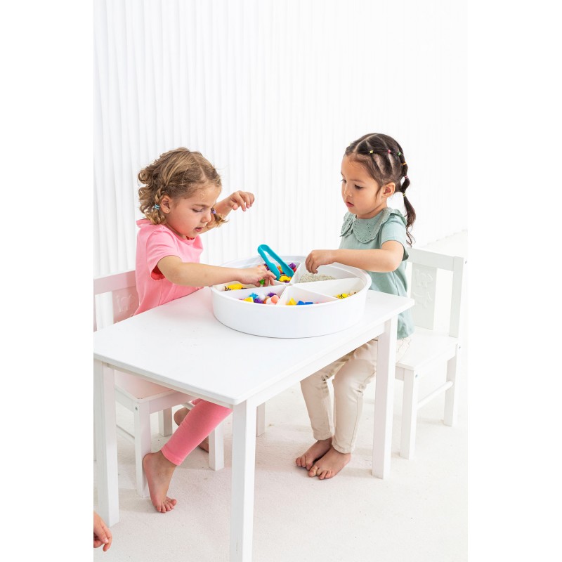 Led sensory tray with adjustable support