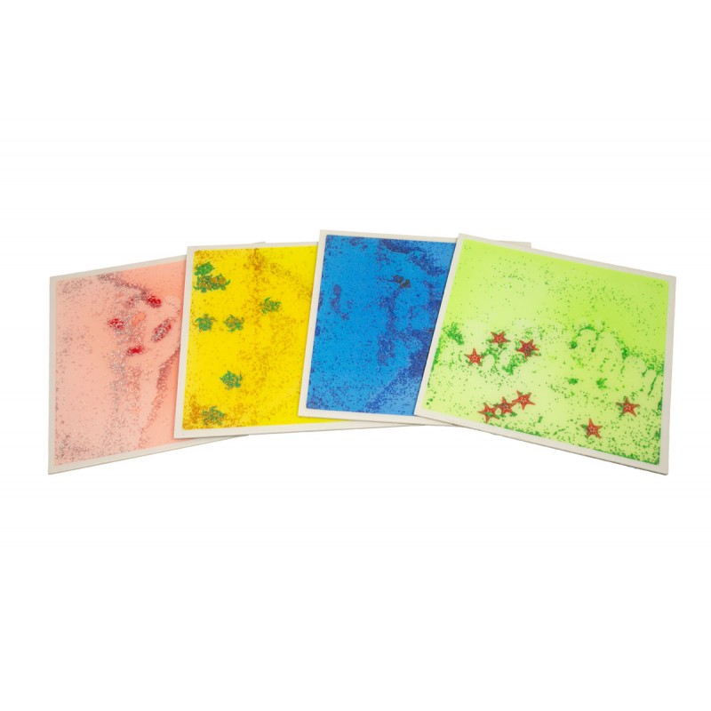 Suelo Sensorial Acuáticos Reflectivas UV – Pack de 4