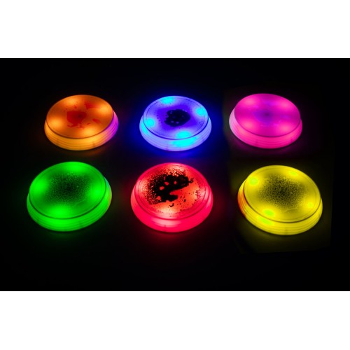 Bases Redondas Sensoriales con Líquido e Iluminación LED - Set de 6
