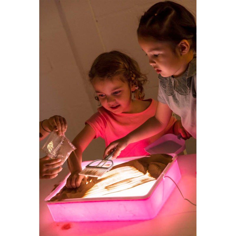 Light box - sand drawings