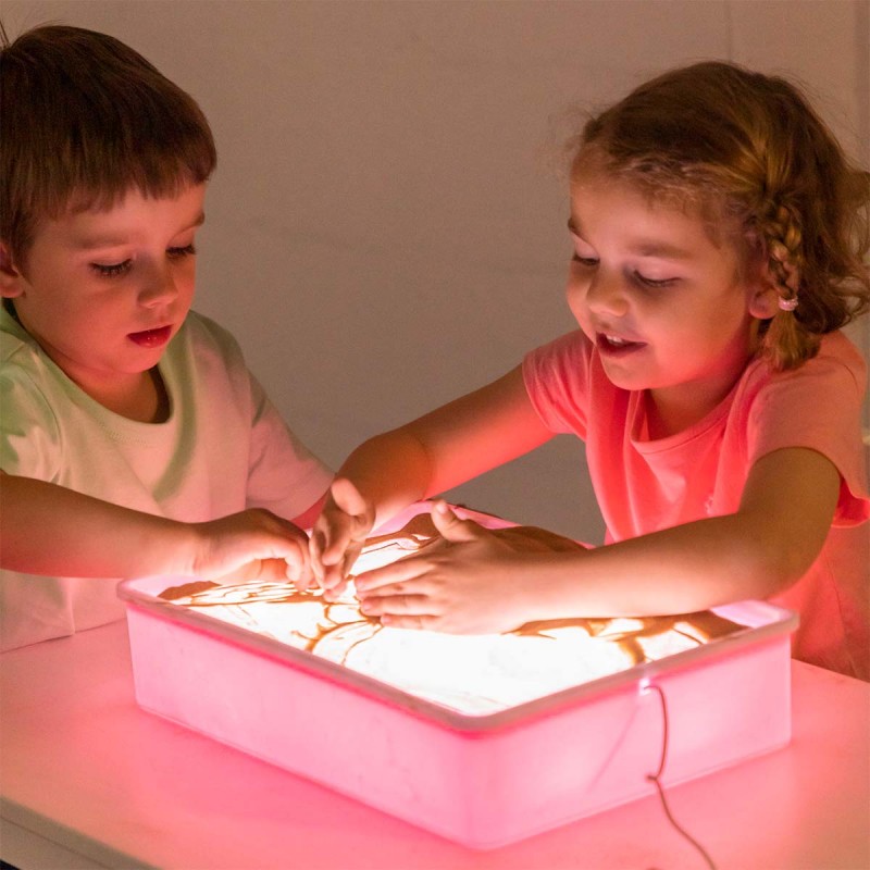 Light box - sand drawings