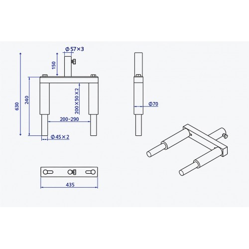 Accesorio Hack sentadillas para barra