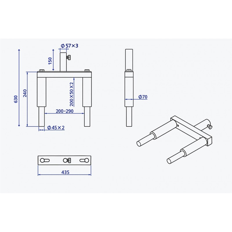 Accesorio Hack sentadillas para barra