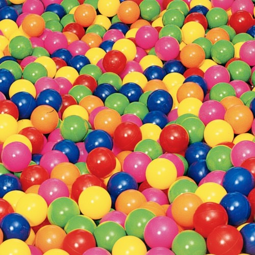 Bag of 84 Ø80mm balls for swimming pools. 5 Colors