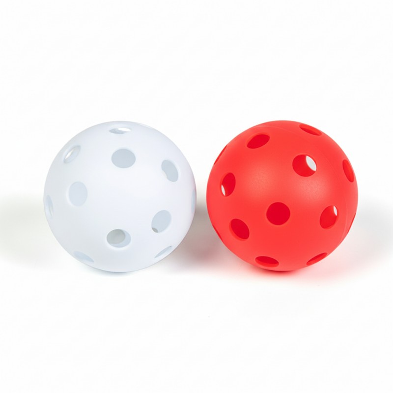 Hockey hard ball Ø70mm with holes. Pack 6 u.