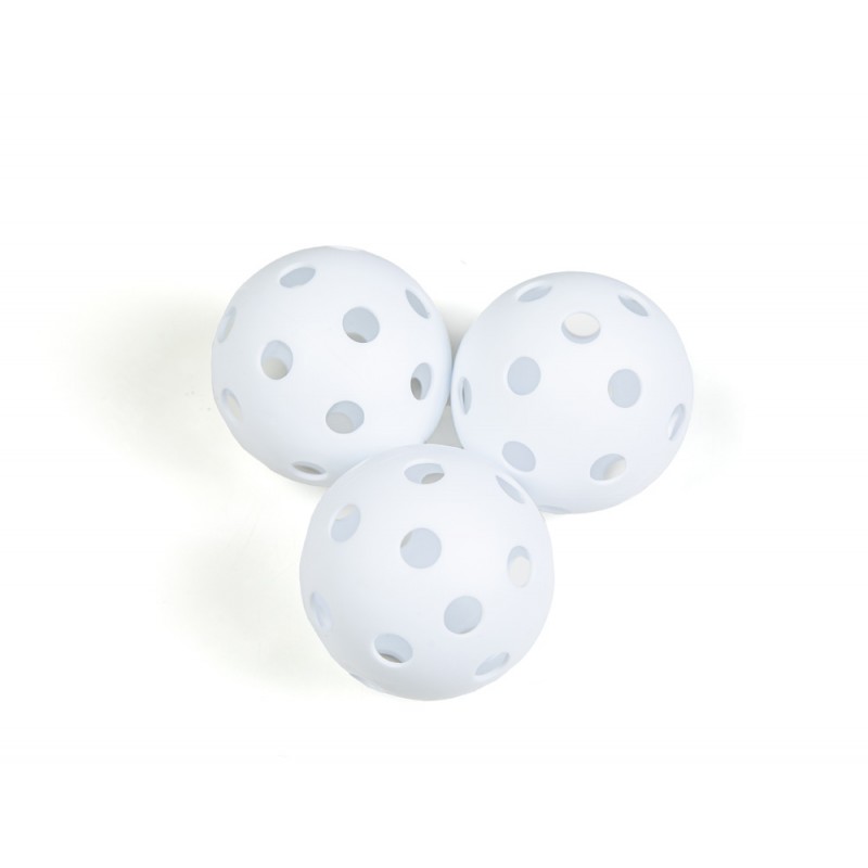 Hockey hard ball Ø70mm with holes. Pack 6 u.