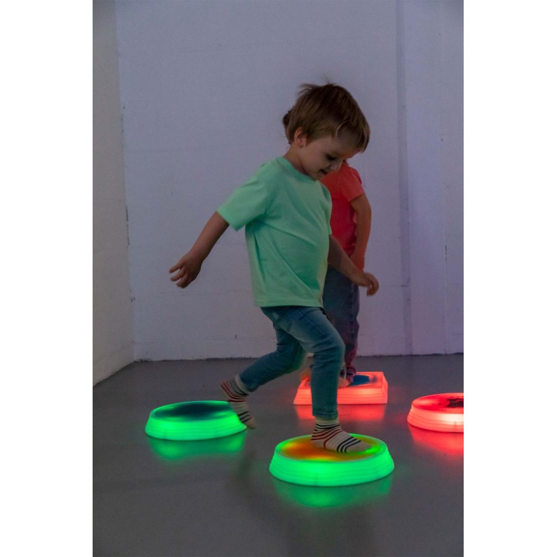 Bases Cuadradas Sensoriales con Líquido e Iluminación LED - Set de 3