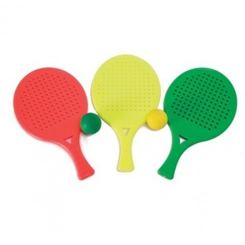 Set of 24 Lightweight Beach Paddle Games (2 Rackets + Ball)