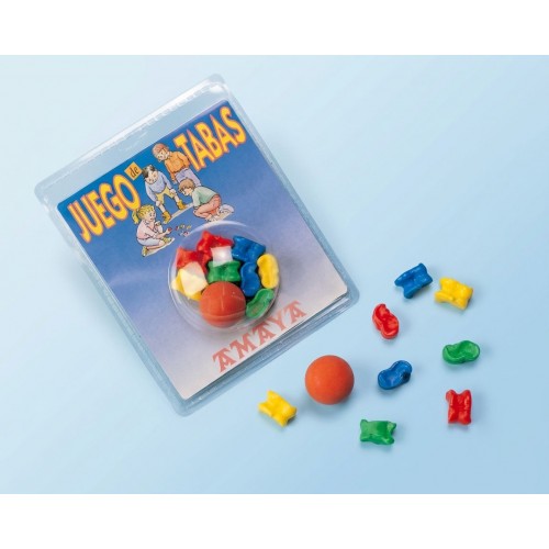 Solid Plastic Knucklebones Game with Ball