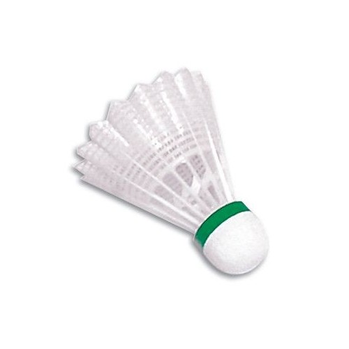 Vynil badminton shutlecock. Green colour. Slow speed.