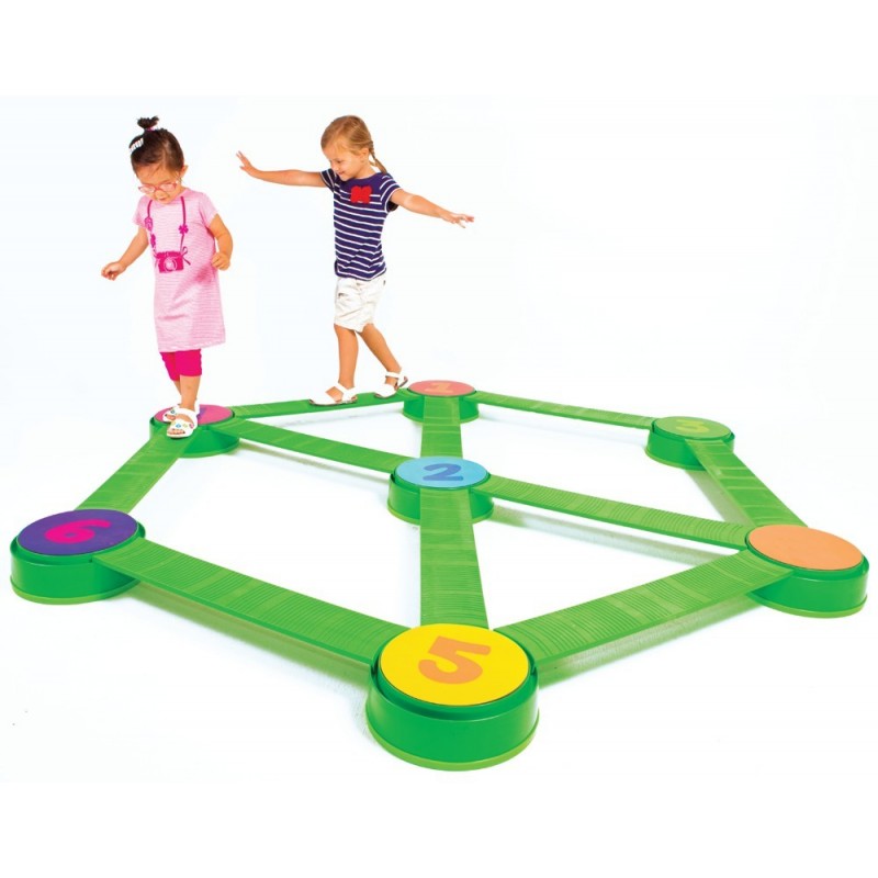 Balance path islands with interchangeable plates