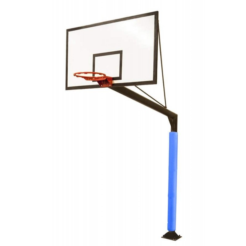 Minibasketball fixed set with tempered glass backboards