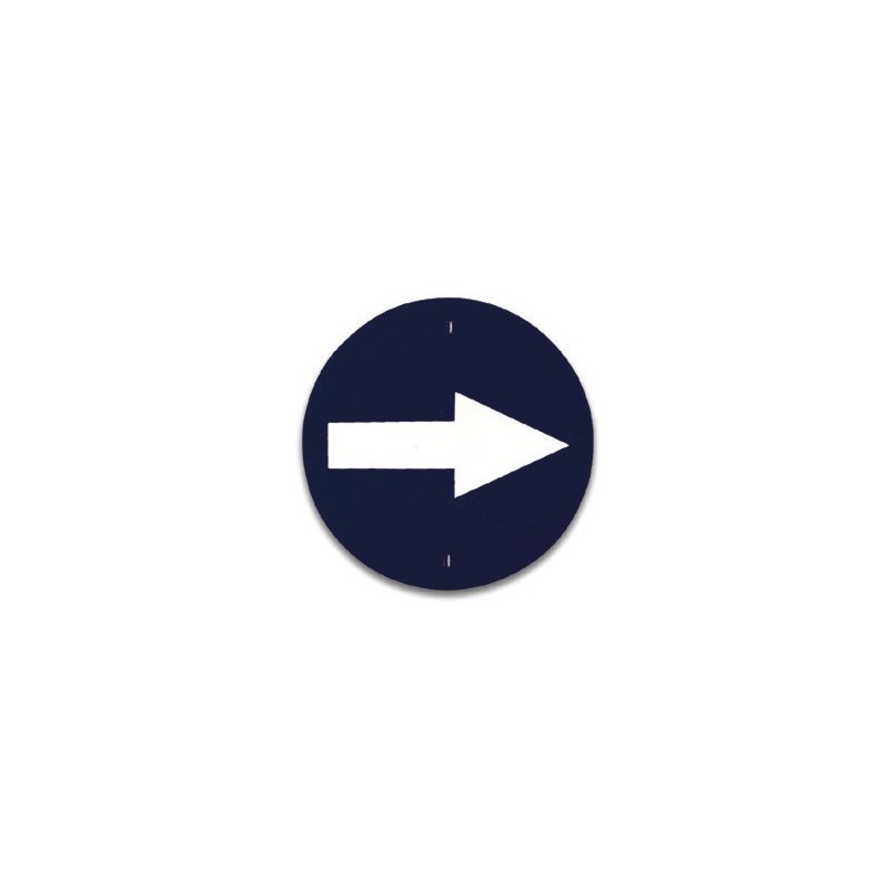 Traffic panel- prescribed right or left direction