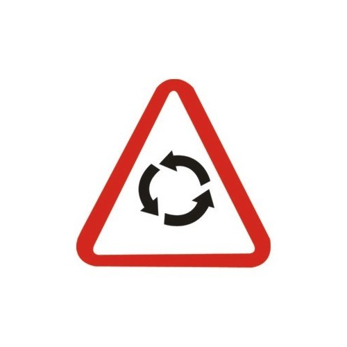Traffic panel - Caution roundabout