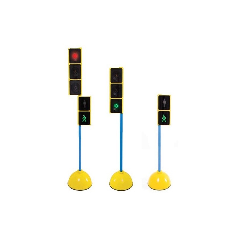 Traffic lights- Set for vehicles and walkers. With base and stick