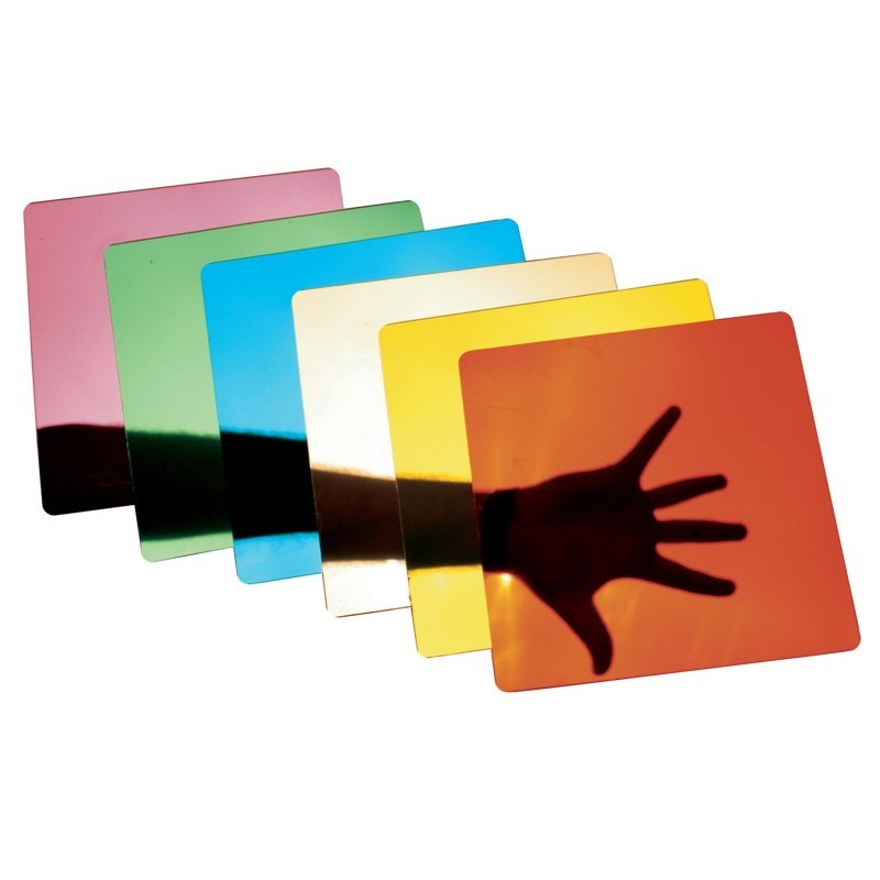 Acrylic Coloured Mirrors, Set 6 Pieces