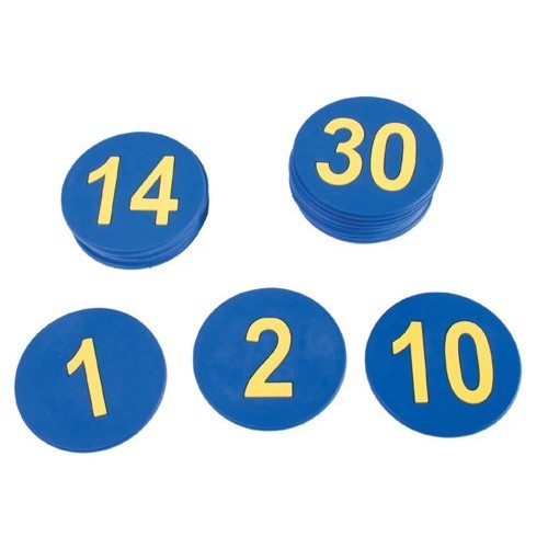 Números de Caucho Del 1 Al 30.