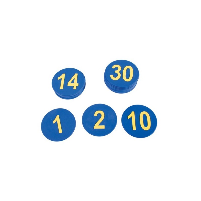 Números de Caucho Del 1 Al 30.