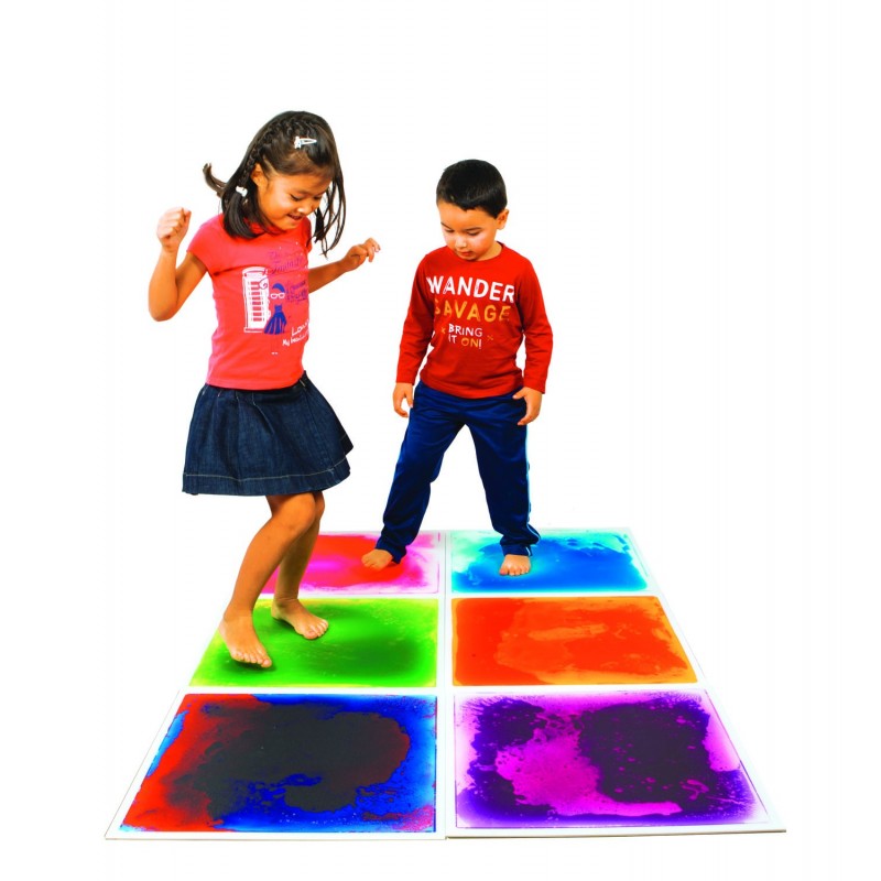 Small sensory liquid floor tiles