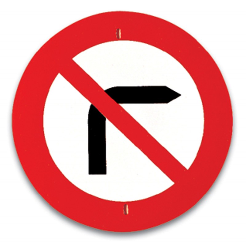 Traffic panel - No right turn