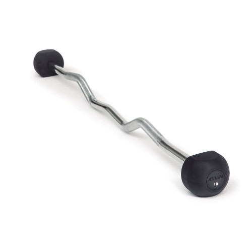 Curved black rubber bar