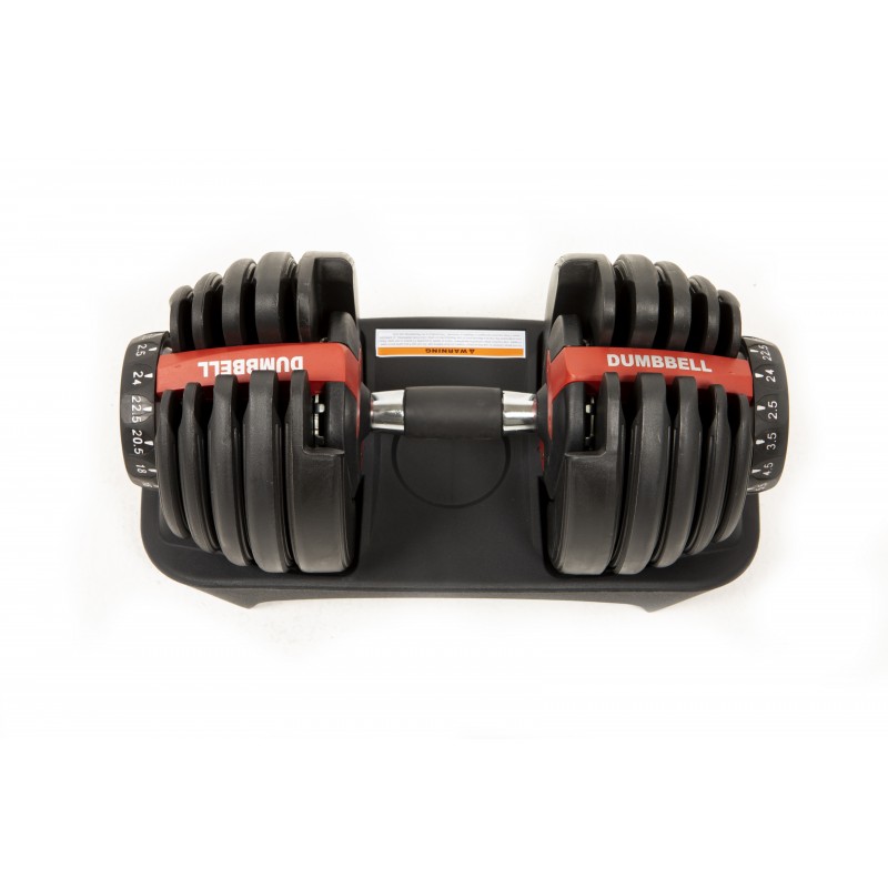 Adjustable Dumbbells Set (2 Units) with Stand – 2 to 24 kg or 4.5 to 41 kg
