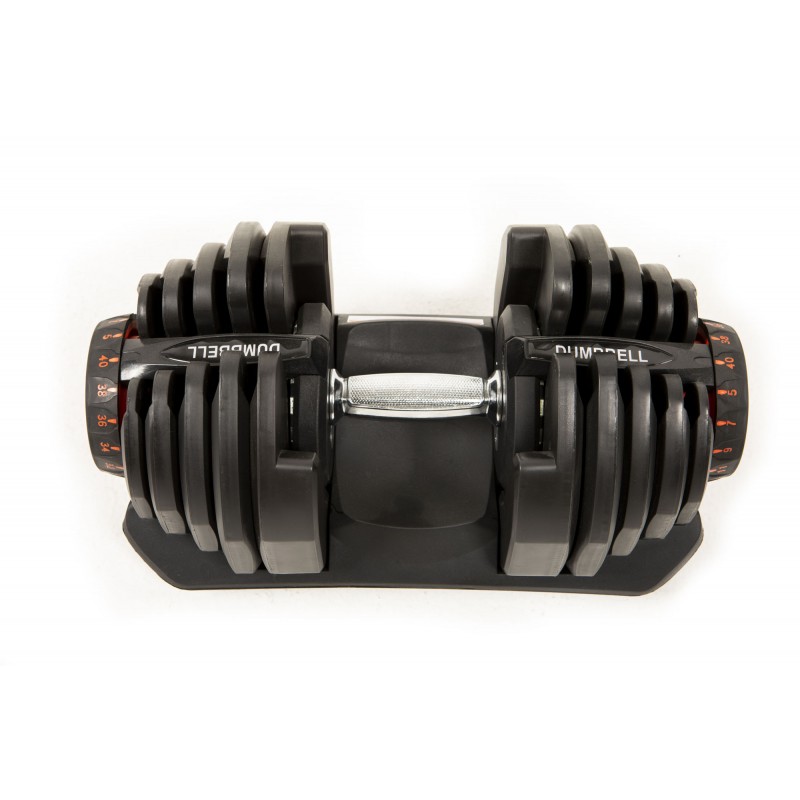 Adjustable Dumbbells Set (2 Units) with Stand – 2 to 24 kg or 4.5 to 41 kg
