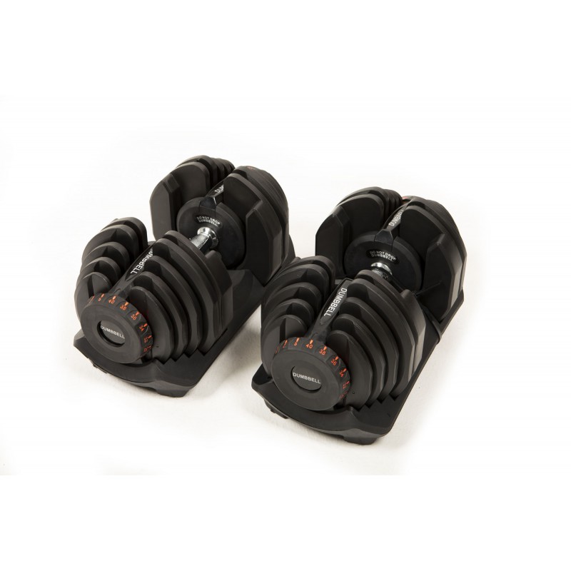 Mancuernas Ajustables (2 Uds) con Soporte – 2 a 24 kg o 4,5 a 41 kg