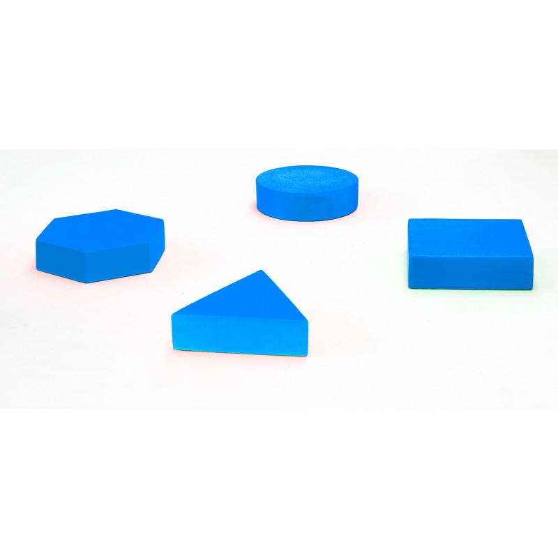 Set cojines cuadrado, triángulo, círculo y hexágono