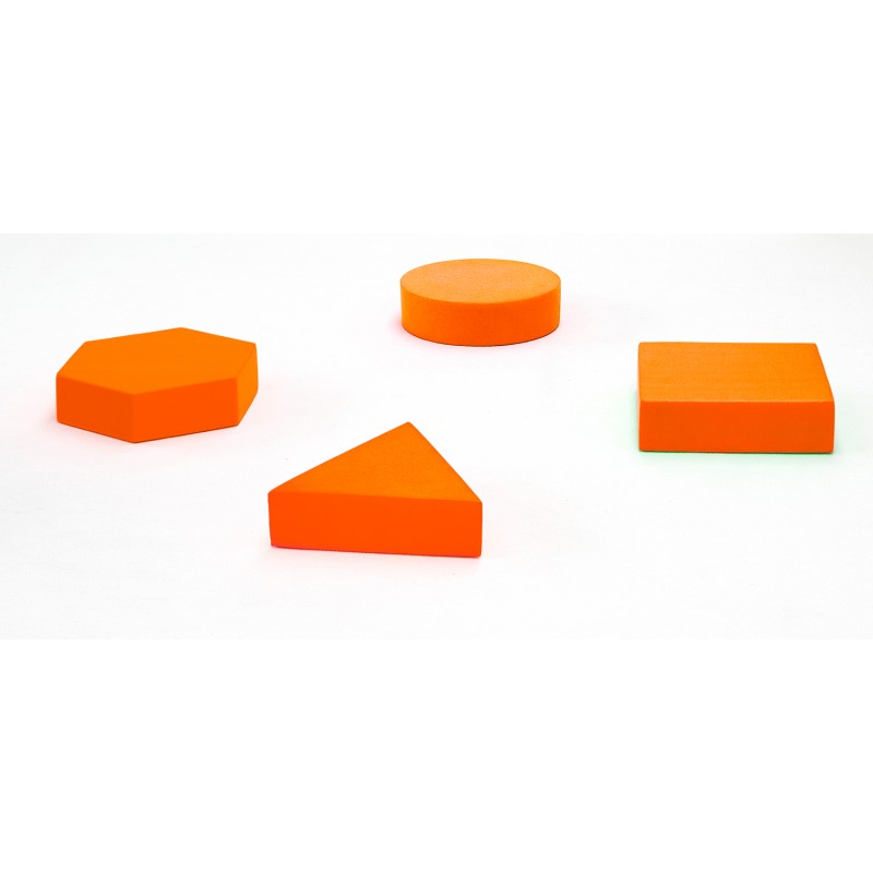Set cojines cuadrado, triángulo, círculo y hexágono