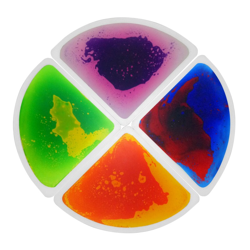 Liquid Sensory Floor Puzzle Circle Puzzle 4 Pieces 33 x 33 cm