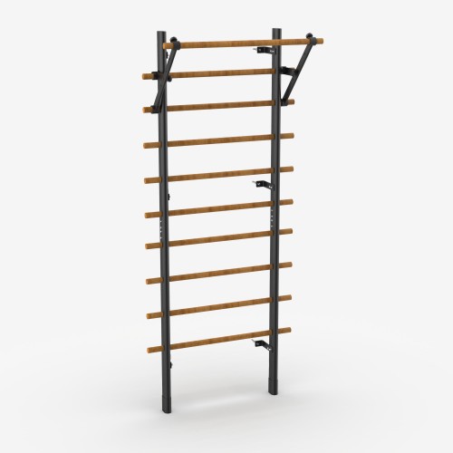 Black Metal espalier 200 cm + Chin-up bar