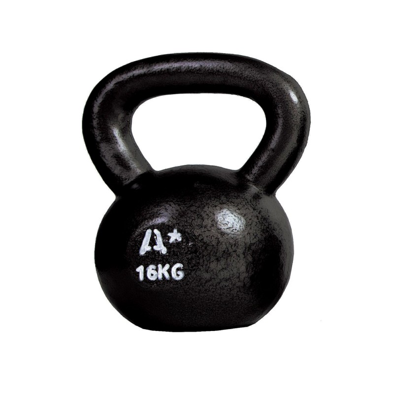 Kettlebell Cast Iron Pesa Rusa Kettlebell Hierro Fundido – Negro, 4 a 32 kg