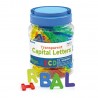 Translucent uppercase letters