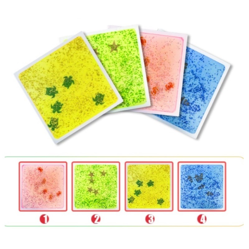Suelo Sensorial Acuáticos Reflectivas UV – Pack de 4