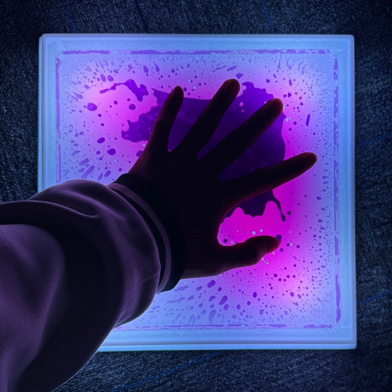 Bases Cuadradas con Líquido e Iluminación LED – Set de 6