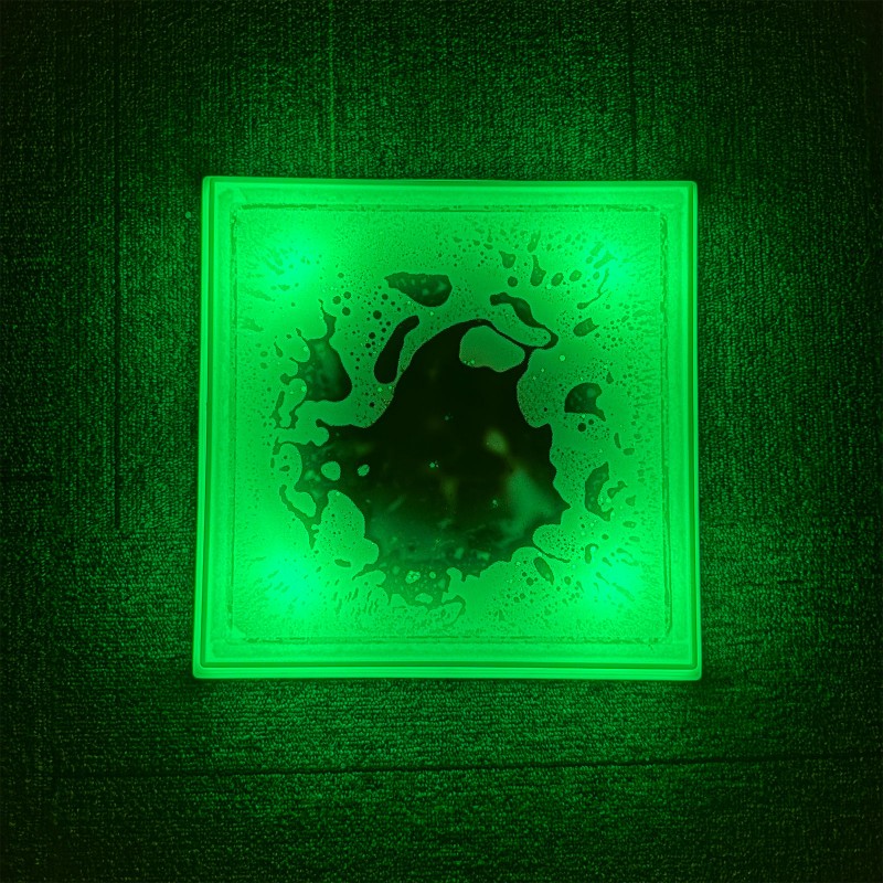 Bases Cuadradas con Líquido e Iluminación LED – Set de 6