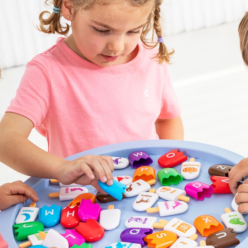 Alphabet with helleted figures