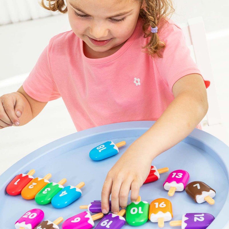 Numbers with ice cream figures