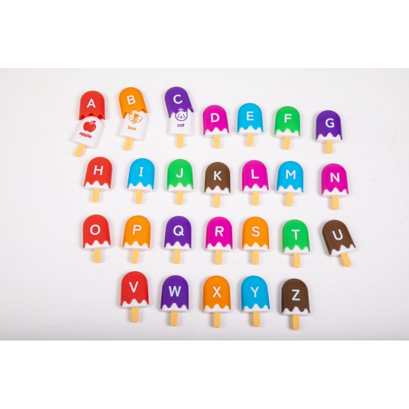 Alfabeto con figuras de heleado
