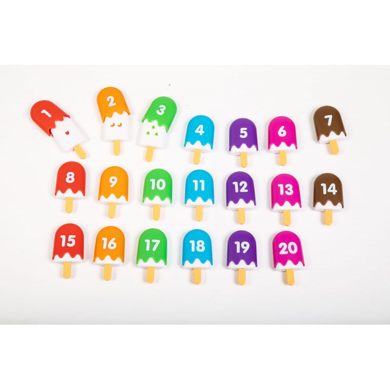 Números con figuras de helado
